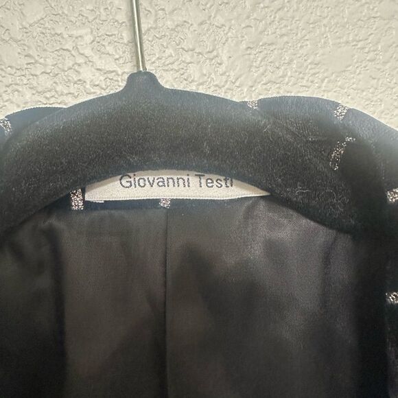 Black and Silver Striped Blazer Giovanni Testi - Picture 3 of 11